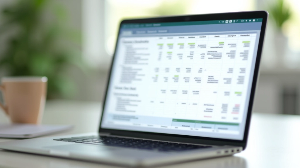 Expense tracking spreadsheet showing categorized spending patterns and budget breakdown
