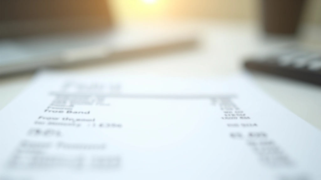 Payslip document displayed on a desk with calculator and pen beside it